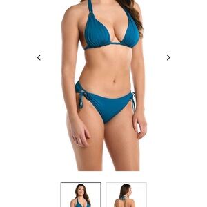 La Blanca Deep Blue Halter Bikini Set